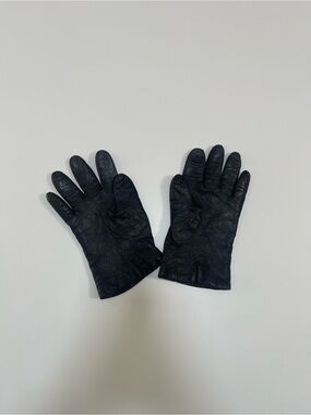 🖤 Black Leather Wool Blend Lined Gloves – Made in Portugal